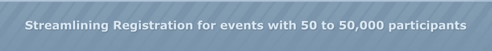 Event Registration for 50 to 50,000 participants