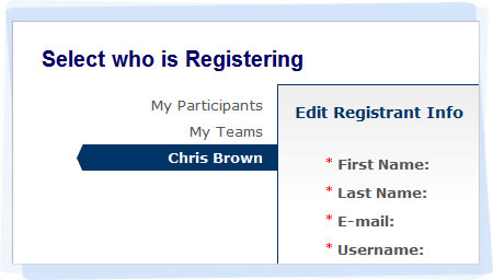 Each participant will create an account.