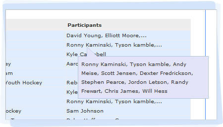 Participation Lists Clear Thunder will provide printable versions of participant lists and rosters to be used by event coordinators and volunteers for check-in.