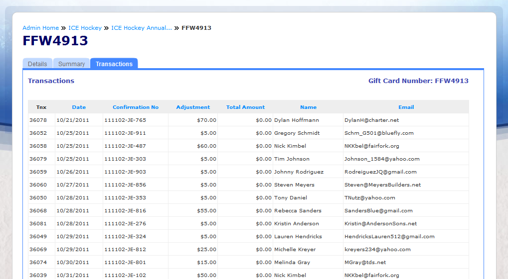 Using ClearThunders detailed transaction reports, you can track event revenue, charitable donations and more.